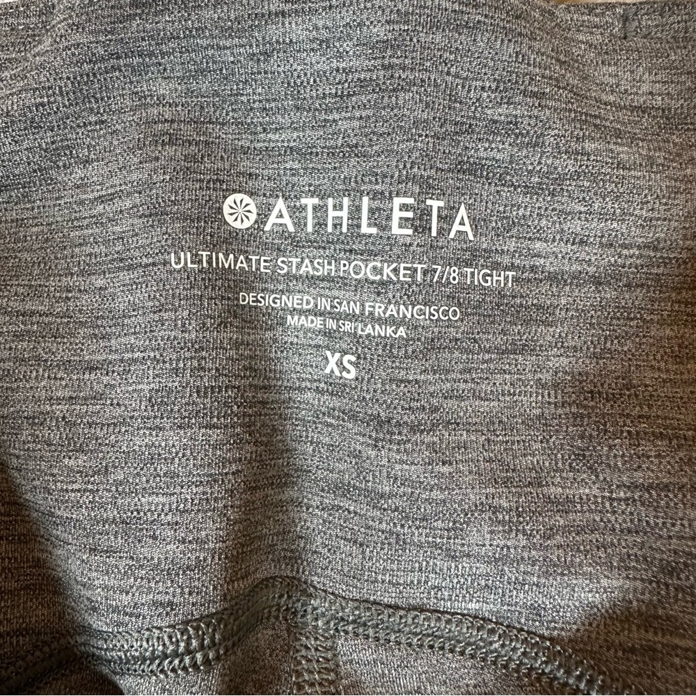 Athleta Ultimate Stash Pocket 7/8 Tights Sz‎ XS Gray - Picture 6 of 10
